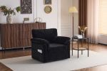33 Inch Oversized Swivel Corduroy Lounge Chair - Plush Cushioned Armchair for Living Room, Bedroom, Office