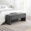 Modern Bed End Bench with Storage,Upholstered Large Foot Rest Stool, Comfy Window Vanity Bench for Living Room,Bedroom,Dorm,Coffee Table