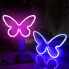 1pc, Butterfly LED, USB Or Battery Powered Neon Sign