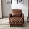 COOLMORE Multifunctional Living Room Leisure Chaise Lounge Barry Tufted Comfy Armchair Wireless Charging