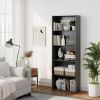 5-Shelf Multi-Functional Wood Bookcase for Home Office