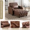 COOLMORE Multifunctional Living Room Leisure Chaise Lounge Barry Tufted Comfy Armchair Wireless Charging