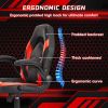 Ergonomic Office Computer Home Gaming Desk Chair Adjustable PU Leather Racing Chair Flip-up Armrest