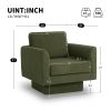 360° Modern Swivel Accent Chair,30" W Teddy Sherpa Round Armchair,Thick Padded Single Lounge Sofa,Upholstered Comfy Barrel Chair
