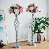 Gold/ Silver Flower Vases, Candle Holders Wedding Decor, Floral Bouquet Centerpiece Pillar