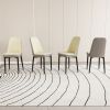 A set of 4 or 2 dining chair, modern style chair made of high-quality PU Leather fabric with thick soft cushions, black metal leg kitchen chair