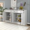 Sideboard Storage Buffet Cabinet with 2 Drawers & 4 Doors Adjustable Shelves