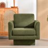 360° Modern Swivel Accent Chair,30" W Teddy Sherpa Round Armchair,Thick Padded Single Lounge Sofa,Upholstered Comfy Barrel Chair